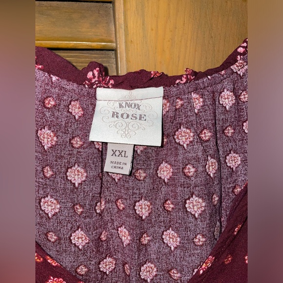 Knox Rose Sangria Red Women’s XXL Cold Shoulder Dress - Picture 6 of 6